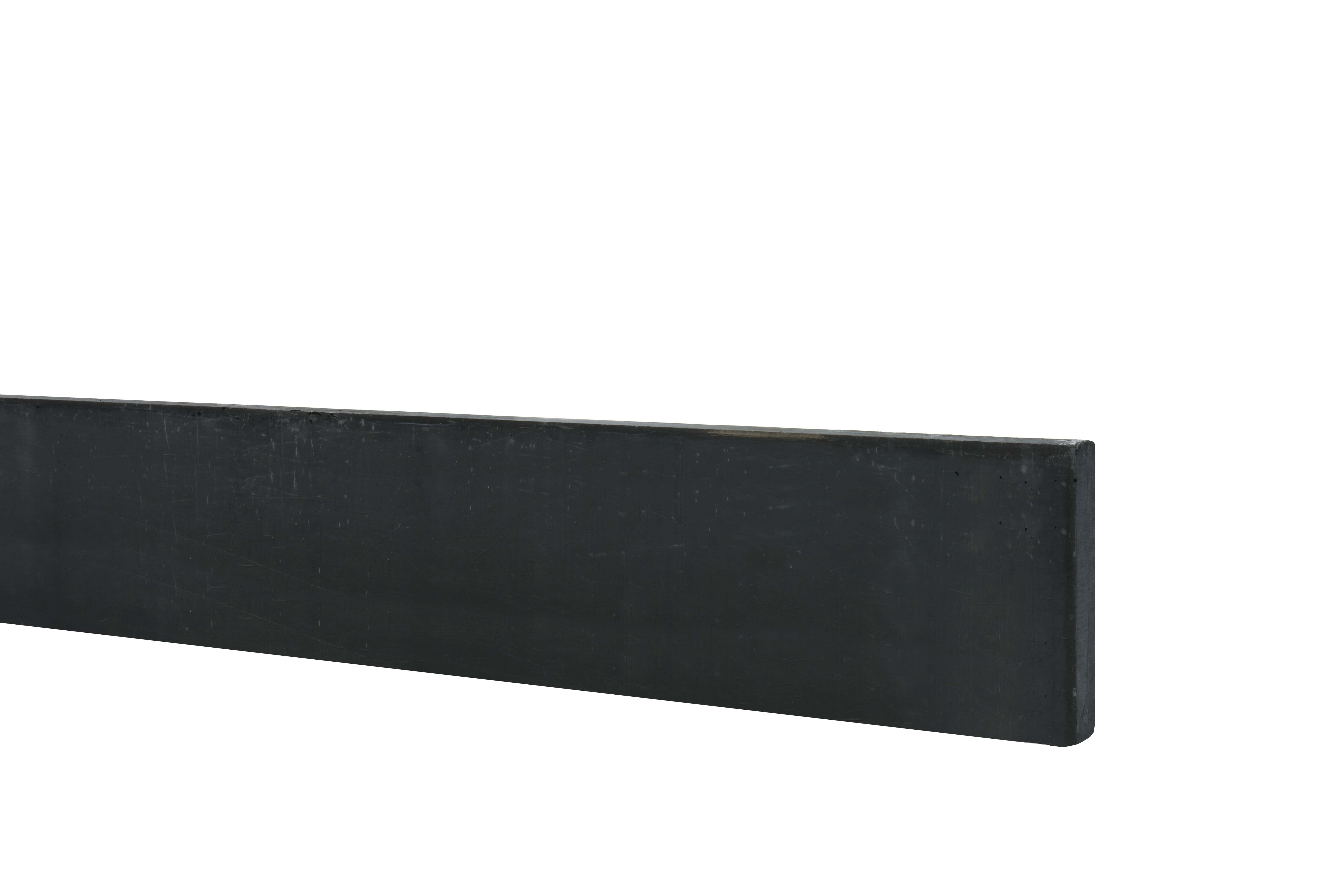 Betonplaat | glad | 24x3,5x184cm | antraciet | gecoat