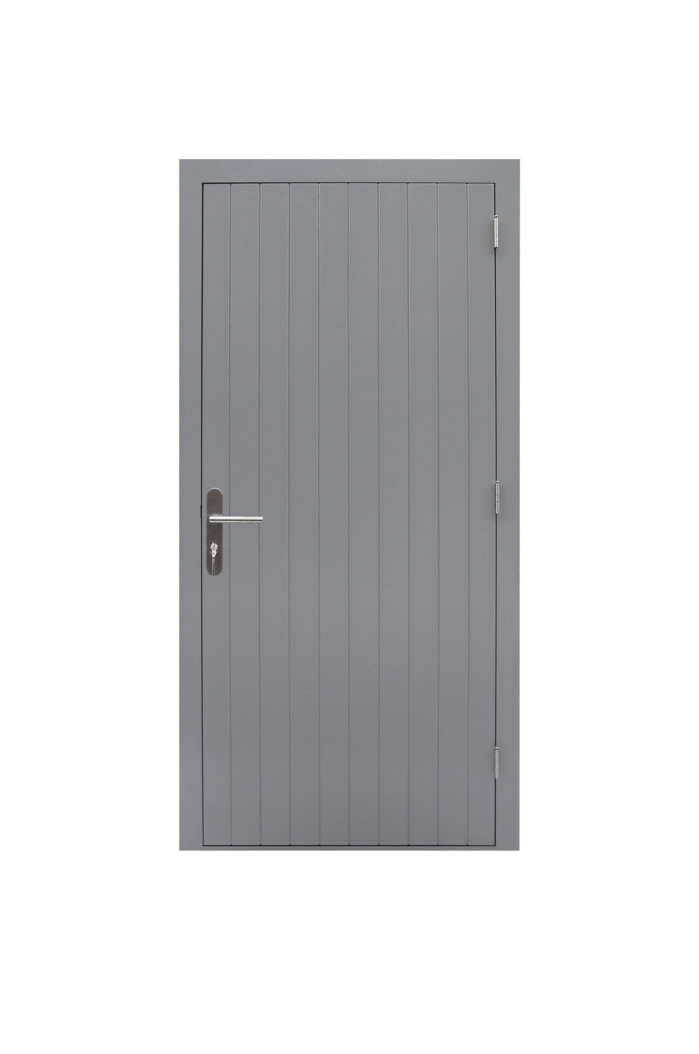 Hardhout | deur Prestige | 109x221cm | rechtsdraaiend | grijs gegrond
