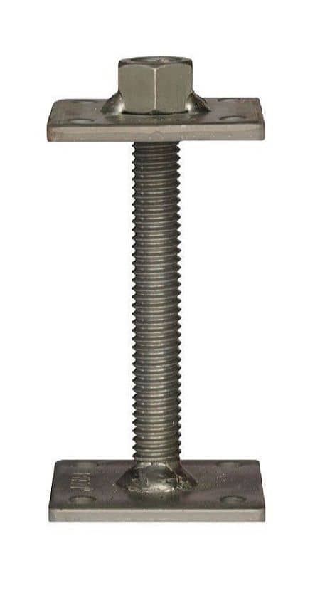 Pitzl paaldrager | M20 | H=250mm | onderplaat 100x100x6mm | bovenplaat 100x100x6mm+vastgelaste moer