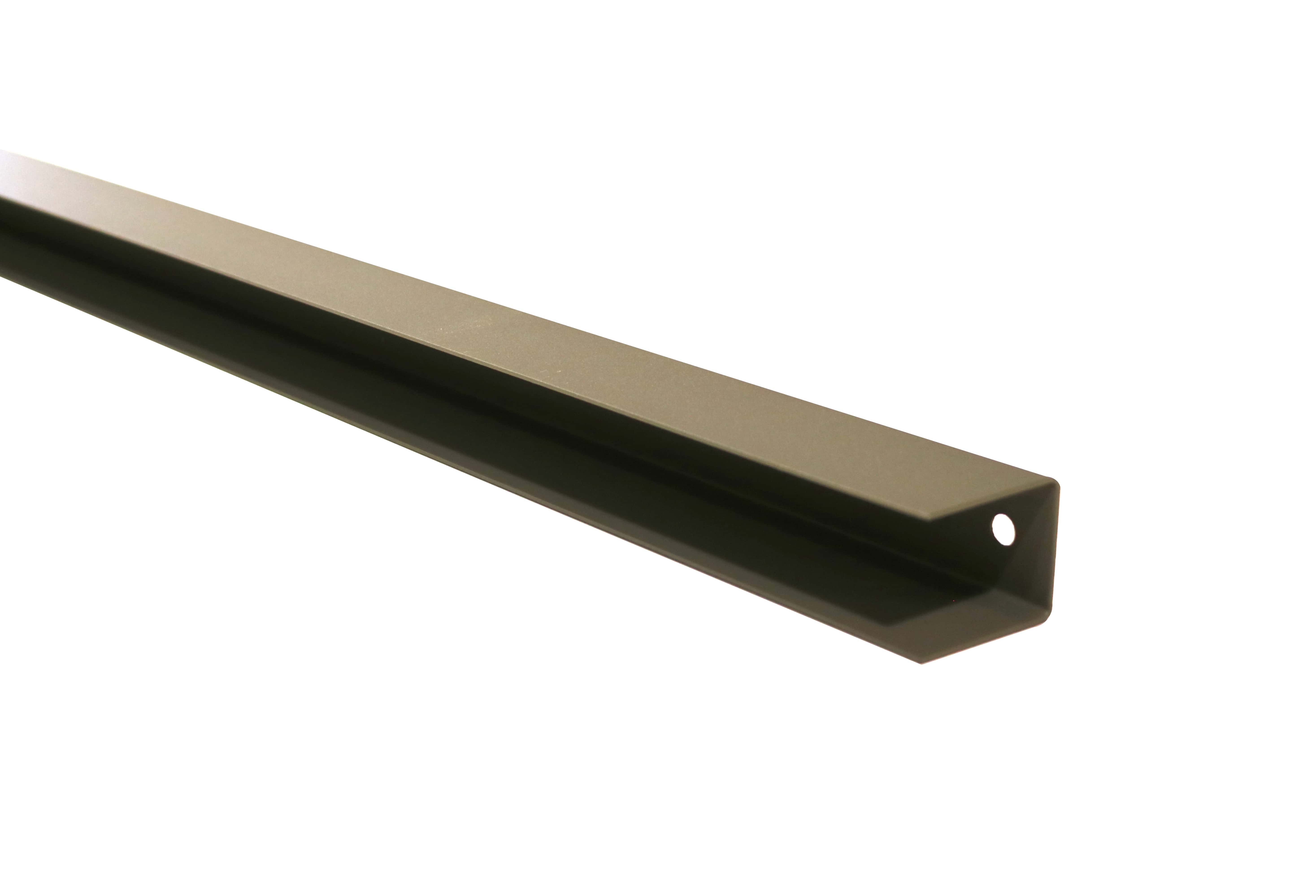 Stalen afdekkap met structuur-poedercoating t.b.v. gleufpaal | 4,5x3,7x200cm | kwartsgrijs RAL7039