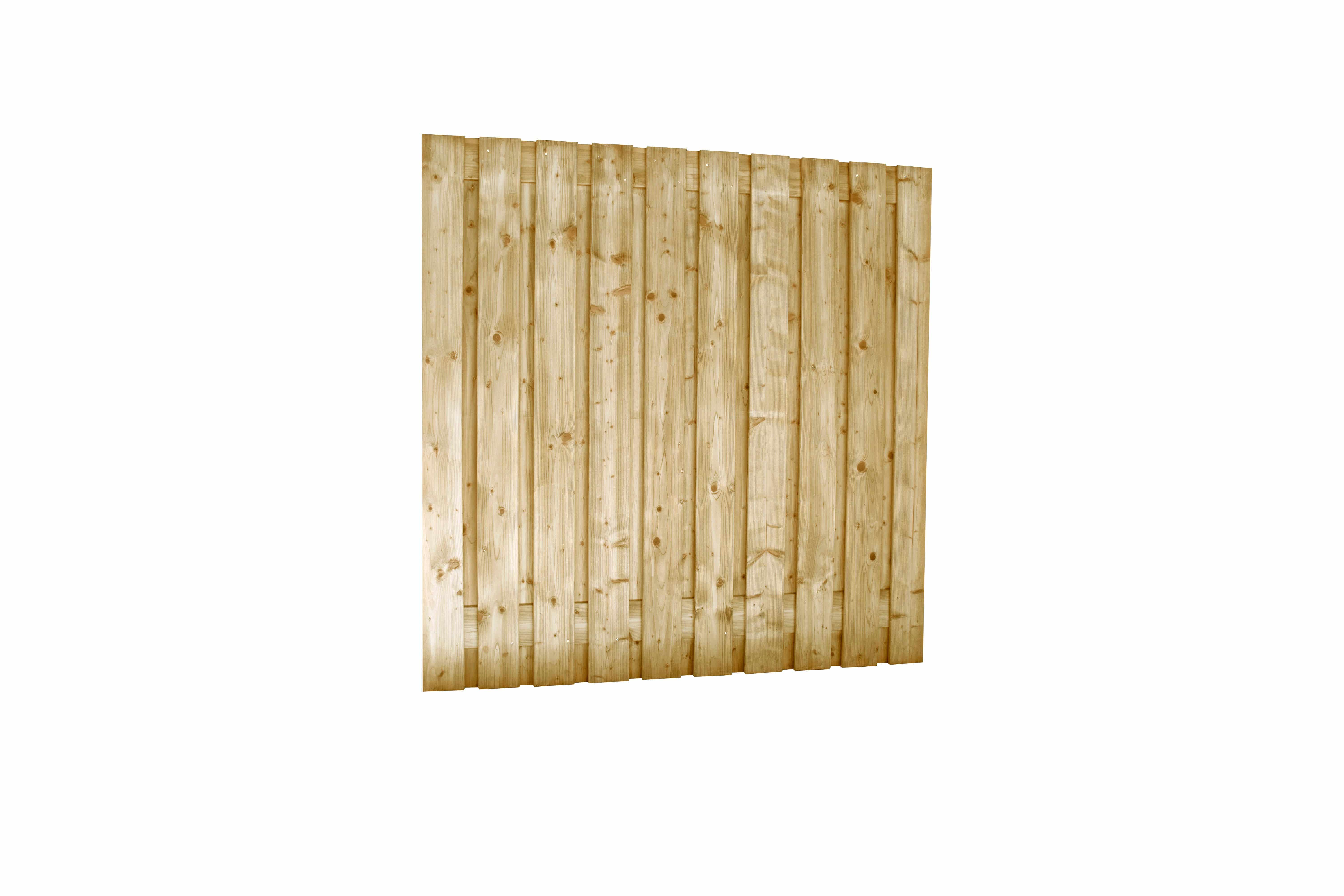 Vuren | schutting | 180x180cm | 21-planks | geschaafd | groen geïmpregneerd