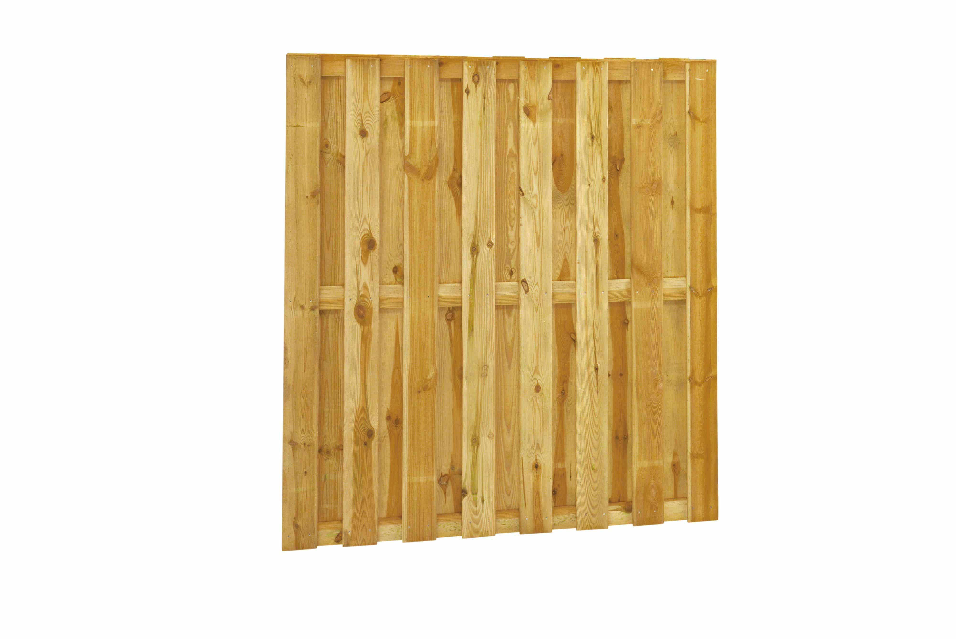Grenen | plankenscherm 18-planks 15 mm | 179 x 179cm | recht | groen