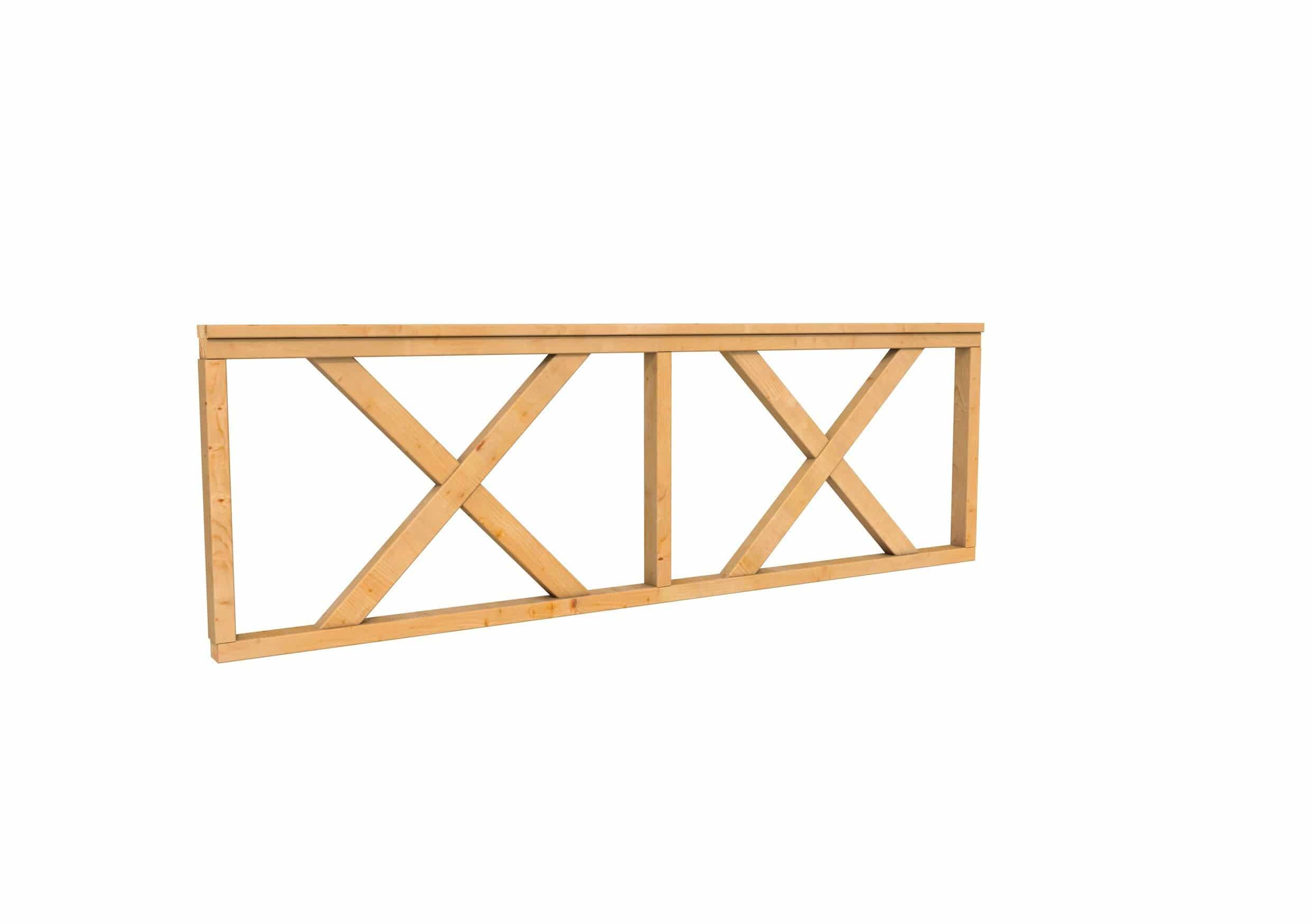 Douglas | hek met kruis type B | 228,5x73cm | onbehandeld