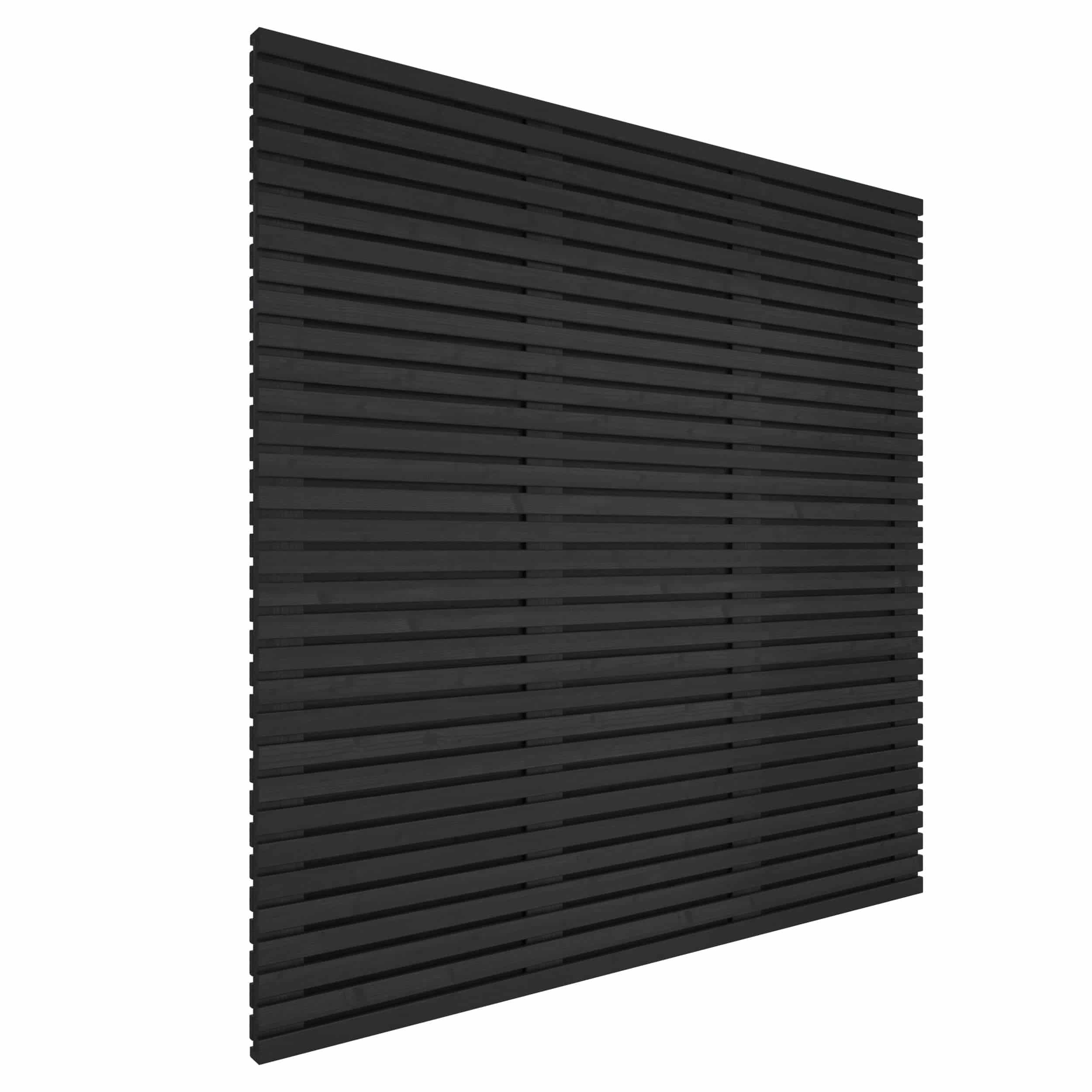 Grenen | latten scherm | 180x180x5cm | horizontaal/verticaal | geschaafd en zwart gespoten