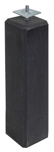 Betonpoer M | verstelbare plaat | 150x150x600mm | antraciet