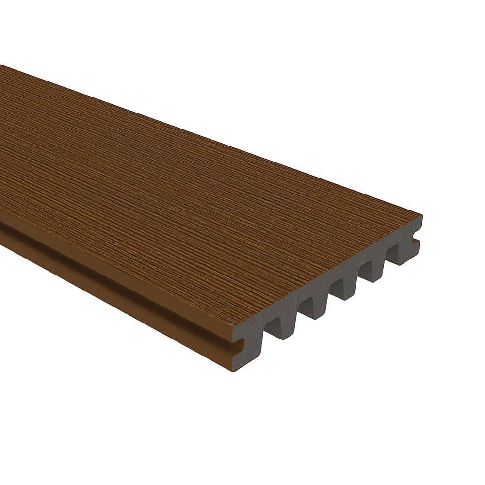 NewTechWood | enkelzijdig dekdeel | houtstructuur | 2,3x13,8x400cm | composiet | Teak