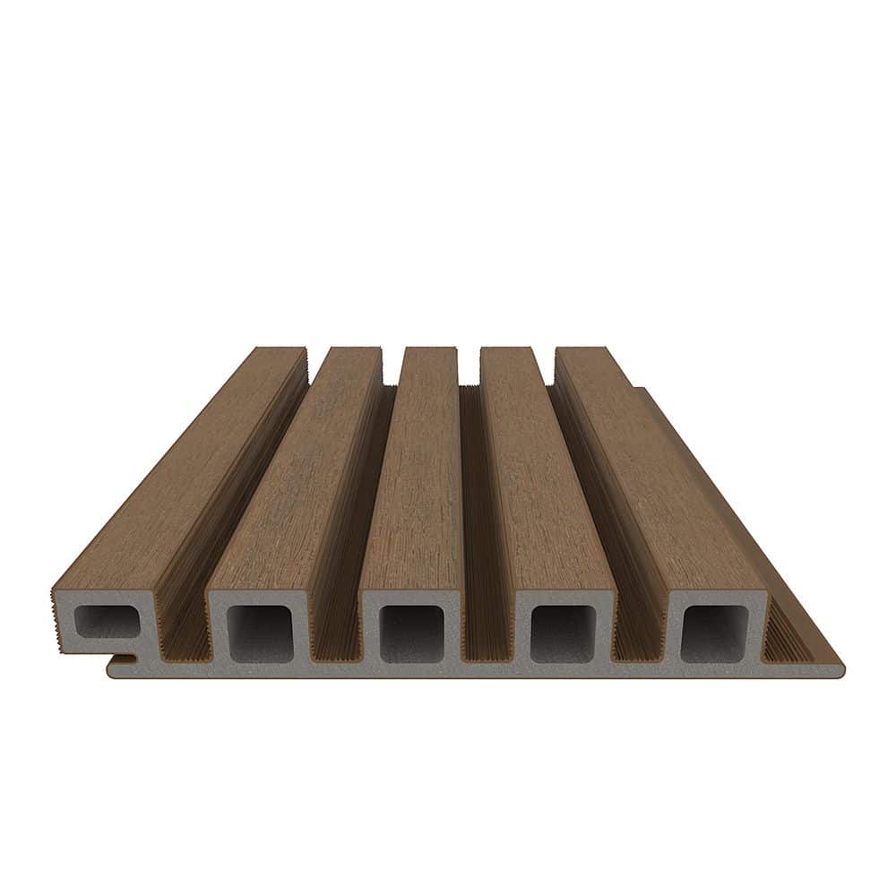 NewTechWood | wand bekleding castellation | 25 profiel | 2,5x19,6x290cm | Teak