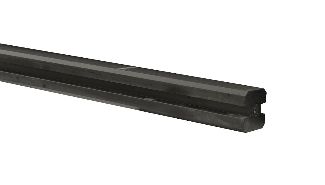 Beton | eindpaal met sleuf en platte kop | 11,5x11,5x277cm | antraciet | gecoat