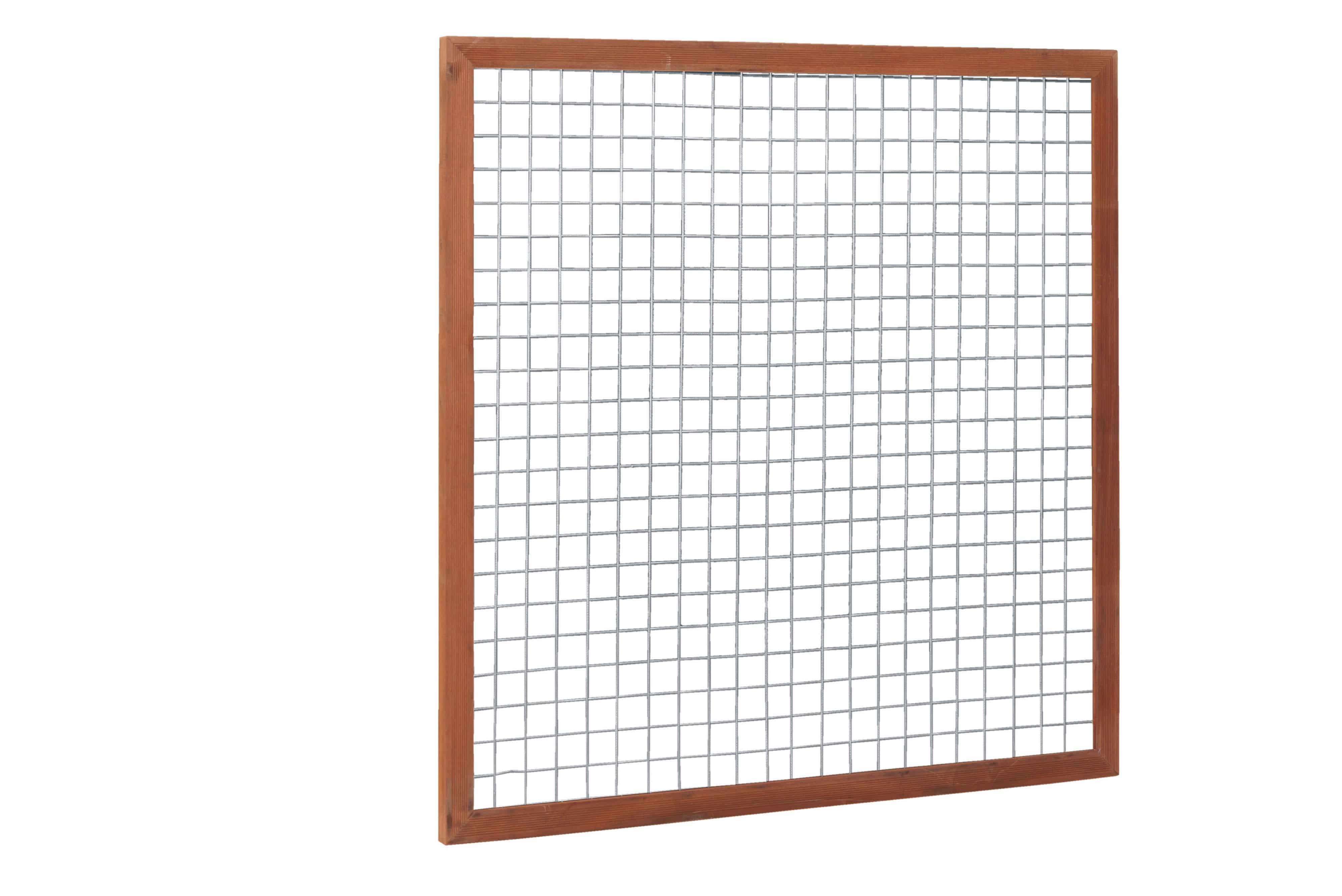 Hardhout | betonijzertrellis met maas | 7,5x7,5cm | 180x180cm