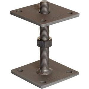 Pitzl paaldrager | M24 | H=150mm | onderplaat 100x100x6mm | bovenplaat 100x100x6mm+losse moer