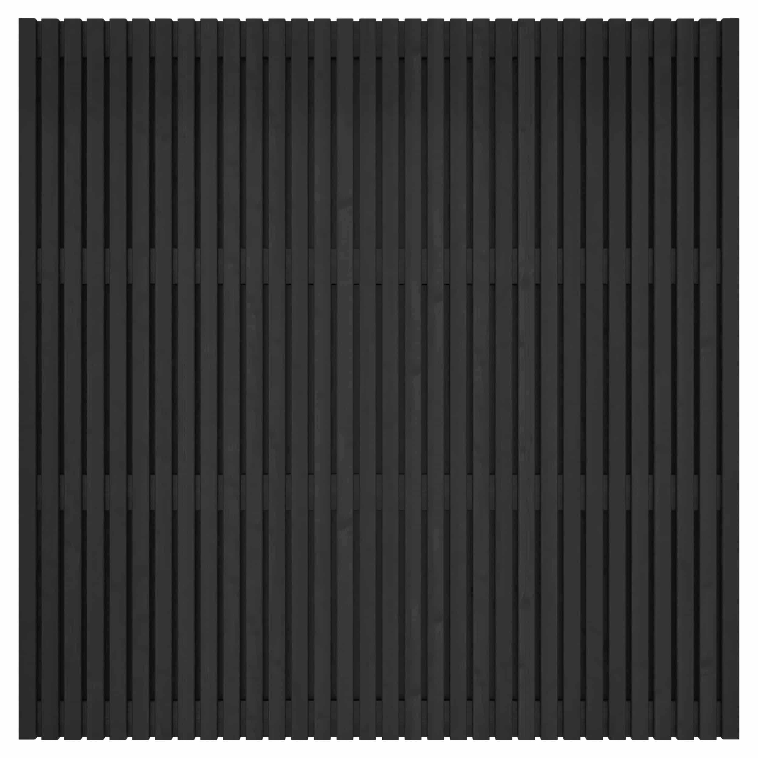 Grenen | latten scherm | 180x180x5cm | horizontaal/verticaal | geschaafd en zwart gespoten
