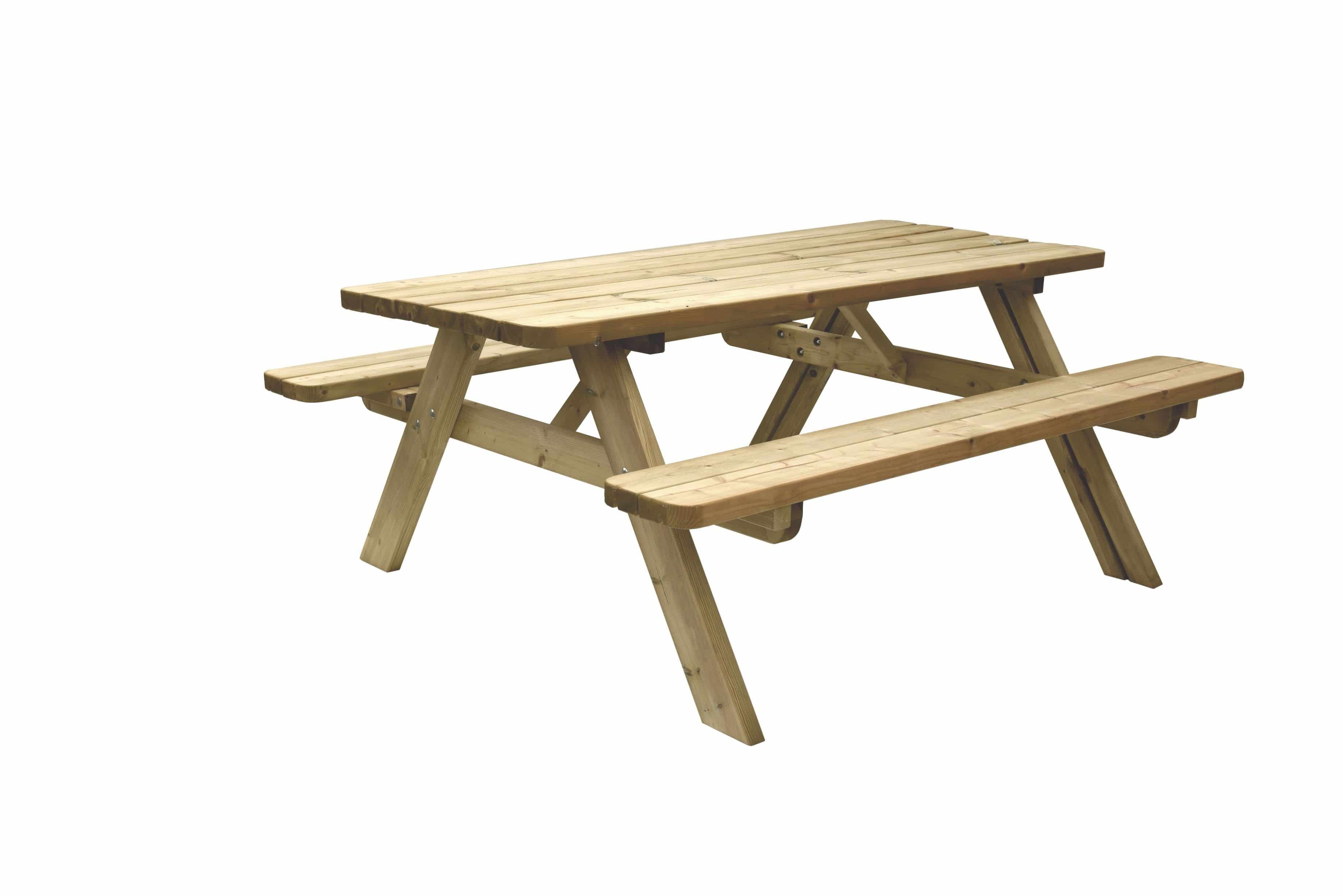 Picknicktafel Easy | 40mm dik | bladmaat 180x70cm | groen geïmpregneerd