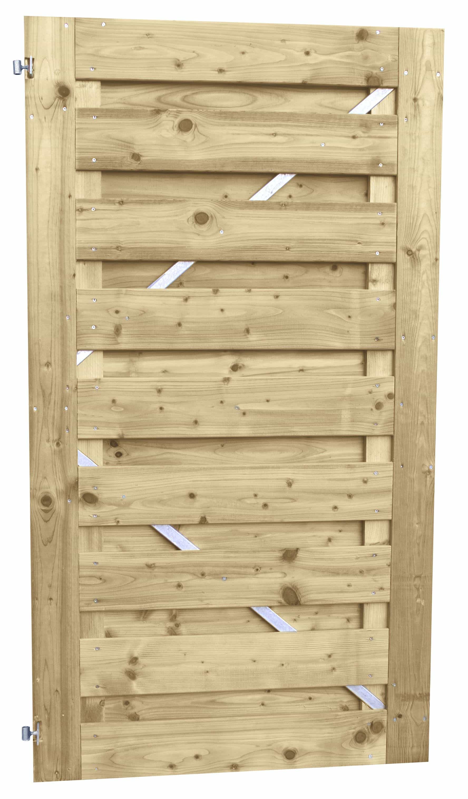 Schuttingdeur | 100x180cm | met slotgat en verstelbaar frame | horizontaal