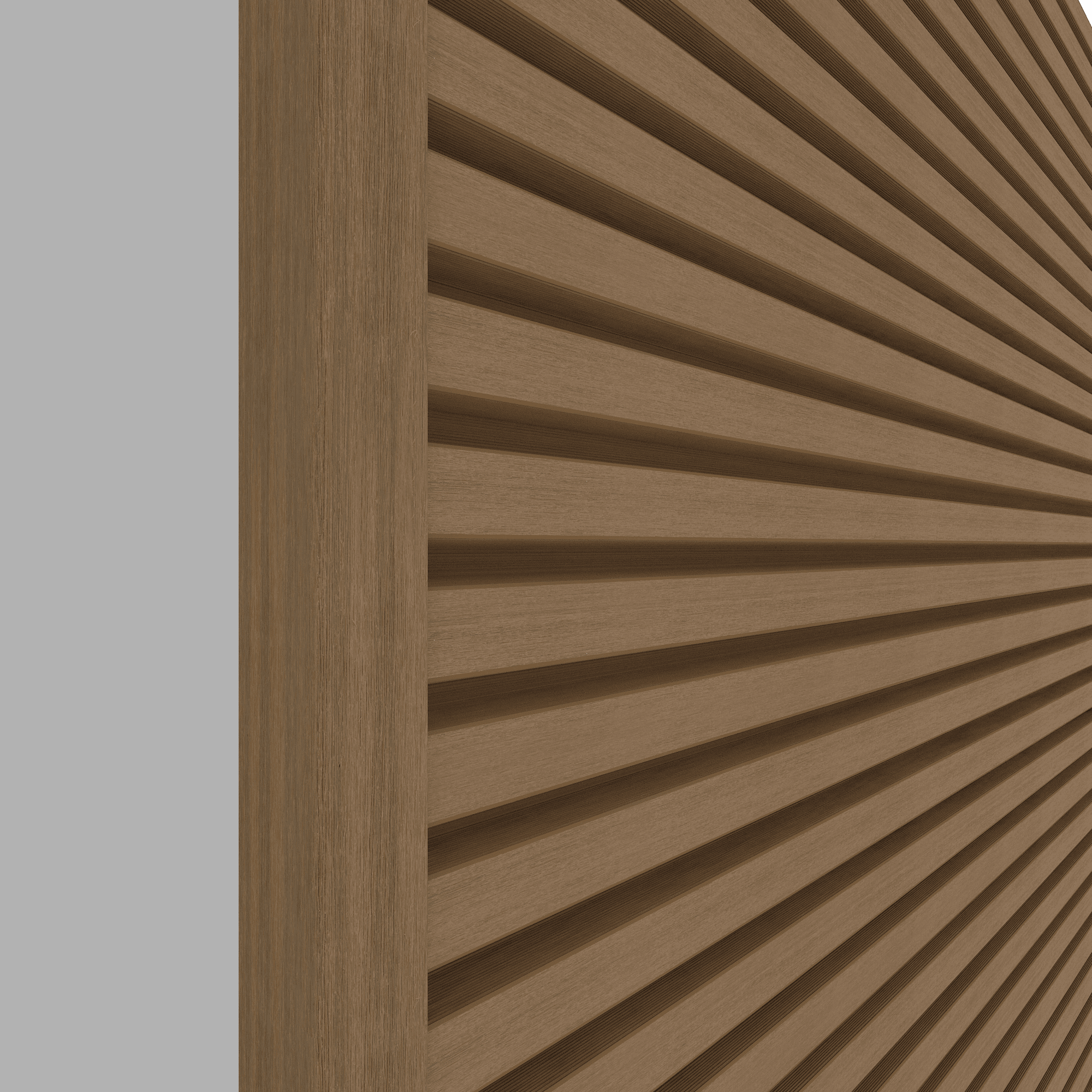 NewTechWood | eindprofiel t.b.v. Castellation PRO | 5x5x300cm | Teak