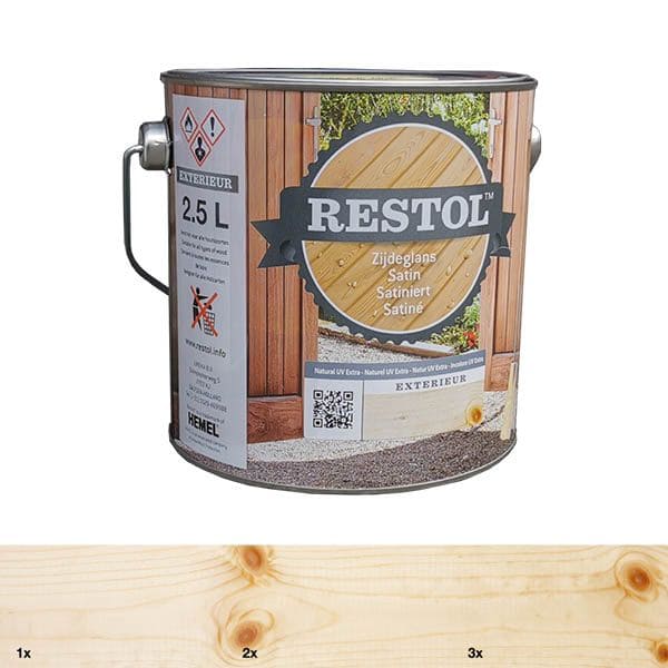 Restol | Houtolie | Naturel UV Extra | zijdeglans | 2,5L