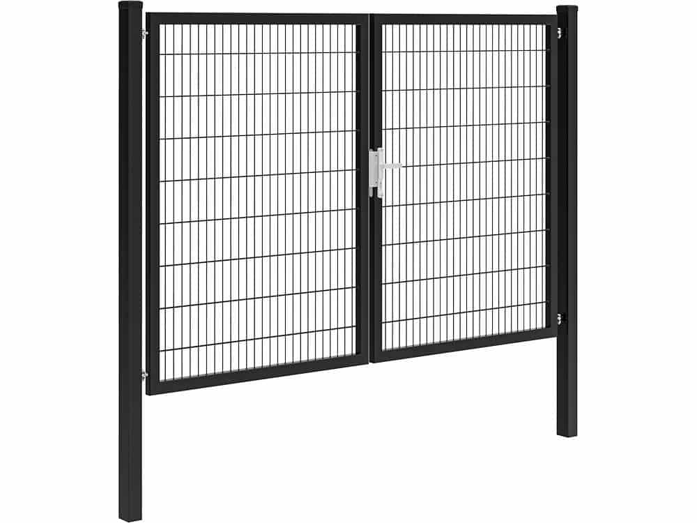 Hillfence metalen dubbele poort Premium-line incl. slot | 300x180cm | zwart