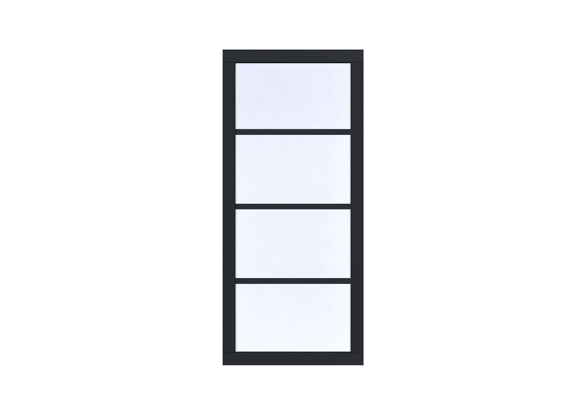 Vuren Vast raam Prestige | 100x224cm | zwart gecoat