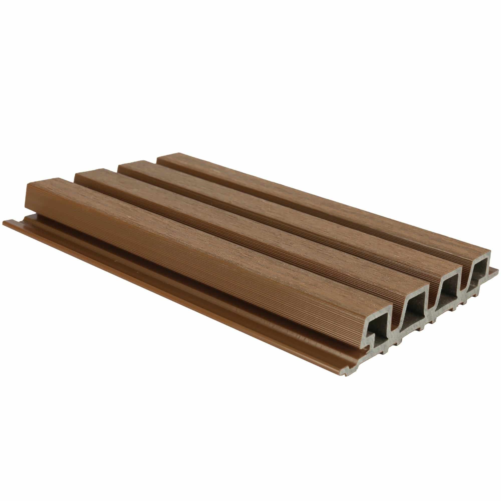 NewTechWood | Castellation PRO35 gevelbekleding | 3,3x21,5x390cm | Teak