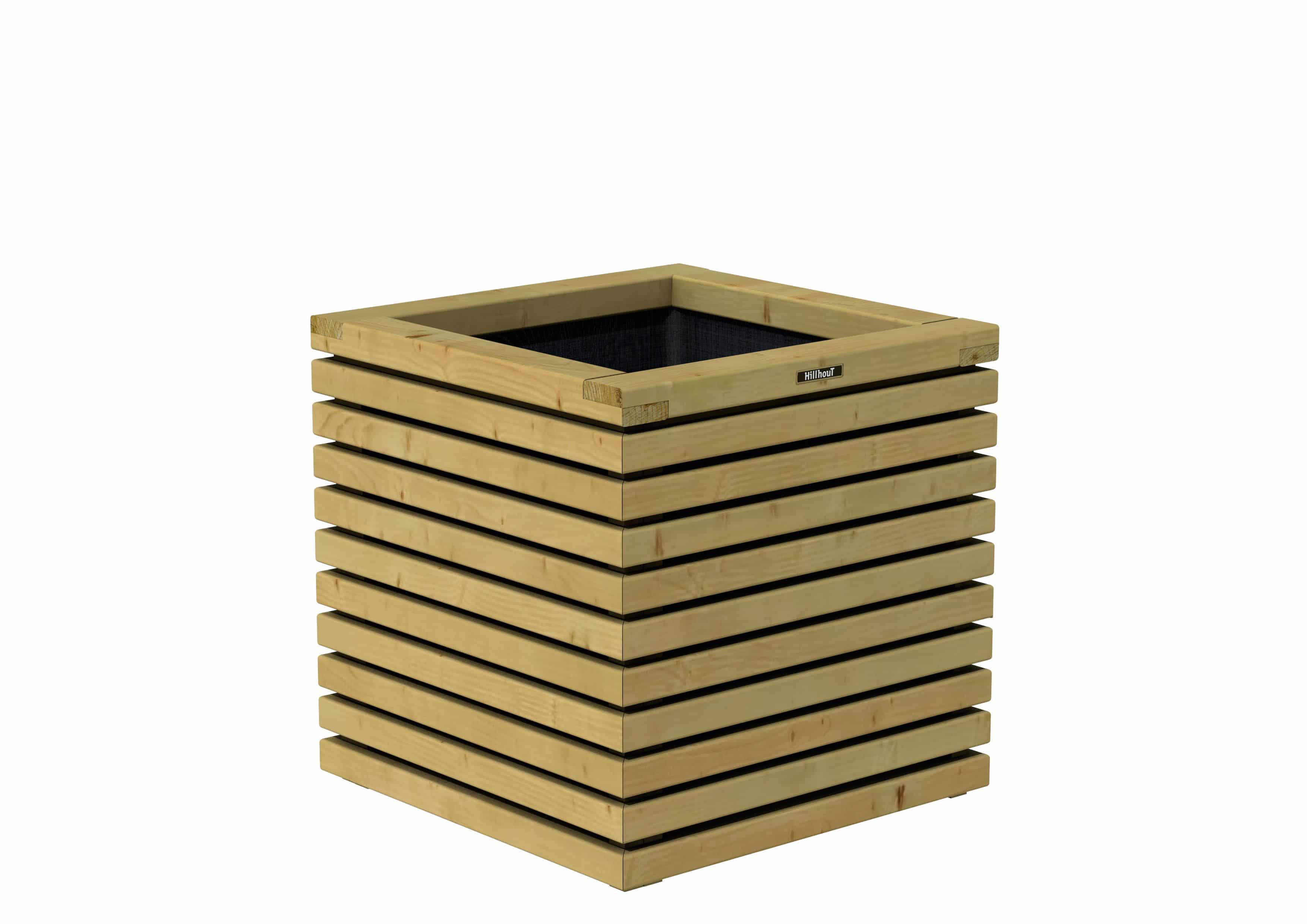 Bloembak Elan 60 Excellent | 60x60x60cm | groen geïmpregneerd