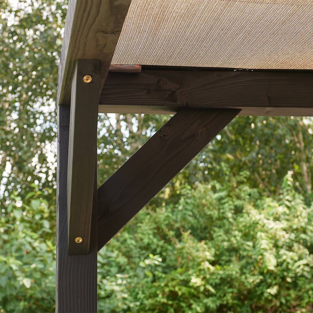 Vuren | pergola houtpakket | 300x400cm | zwart gedompeld