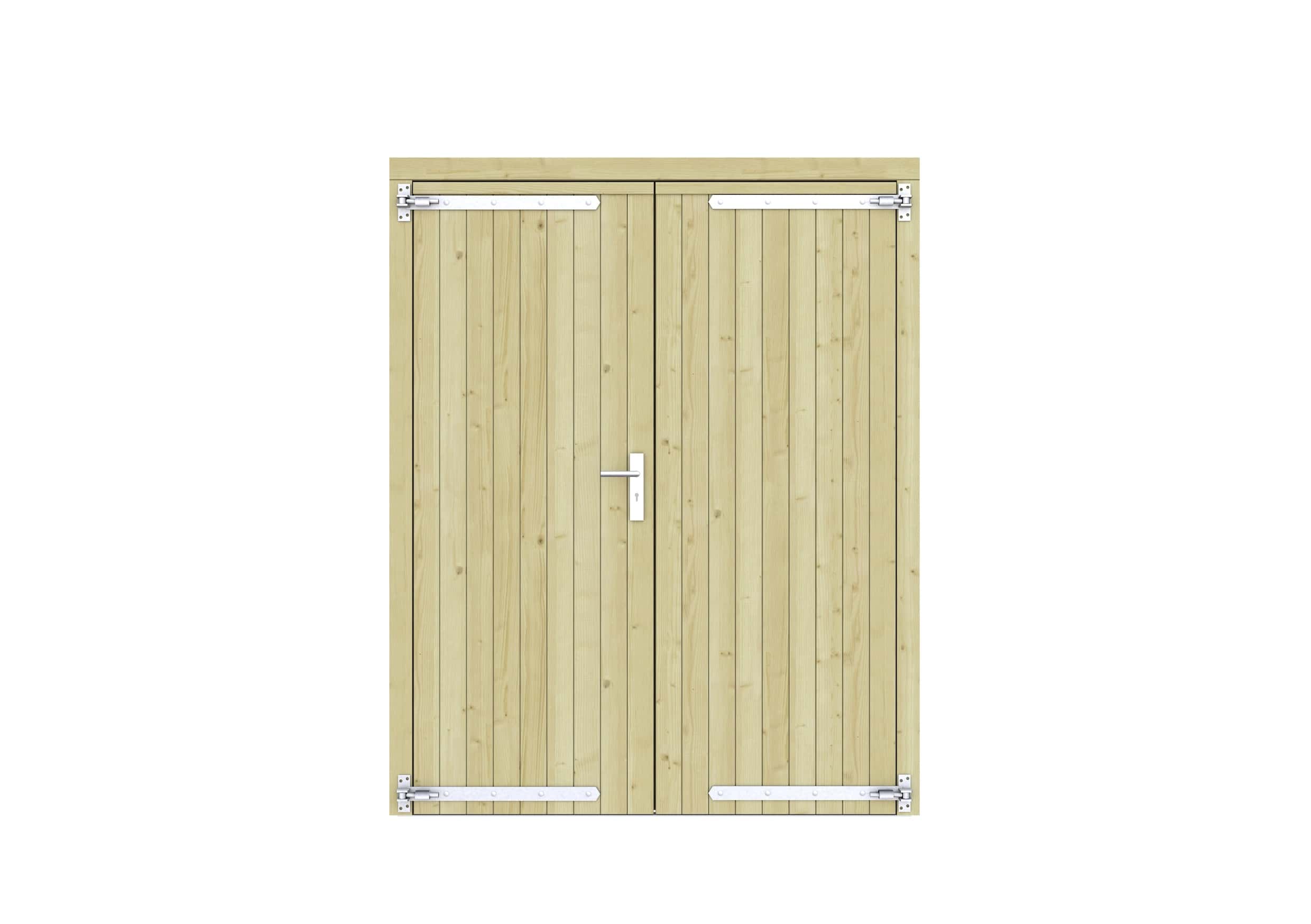 Vuren dichte dubbele deur 168x209cm | groen geïmpregneerd
