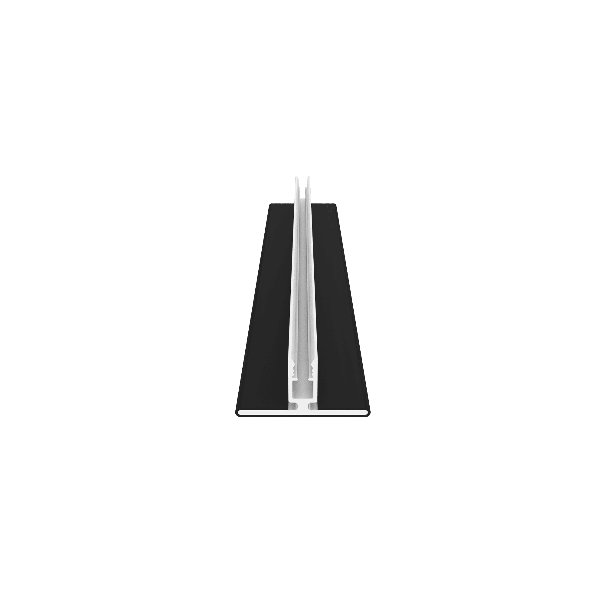 NewTechWood co-extrusie alu U-klikprofiel 300cm | Ebony zwart