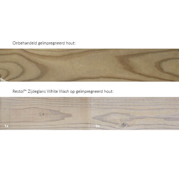 Restol | Houtolie | White wash | zijdeglans | 1L
