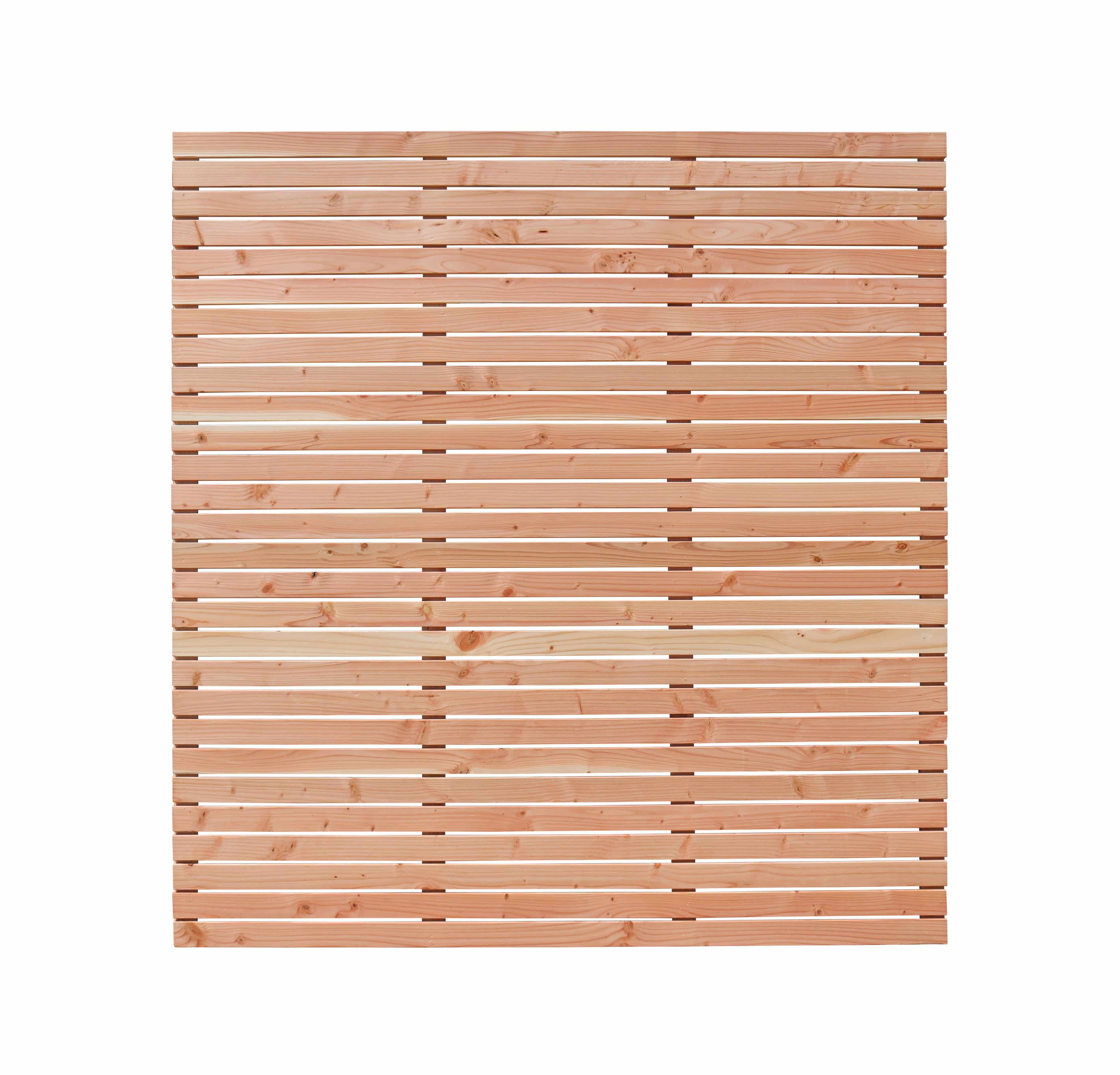 Douglas | latten scherm | recht horizontaal | 180x180cm | enkelzijdig geschaafd