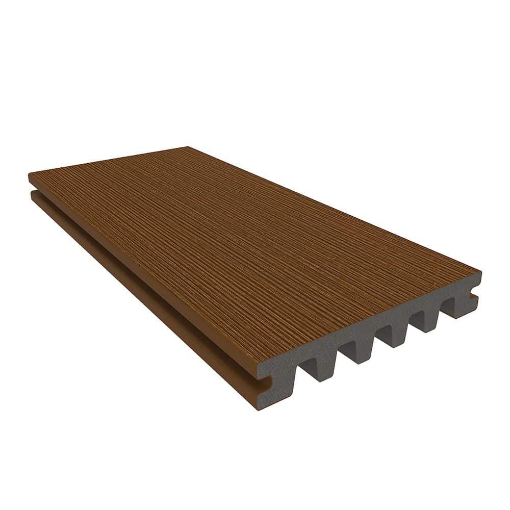NewTechWood | enkelzijdig dekdeel | houtstructuur | 2,3x13,8x300cm | composiet | Teak