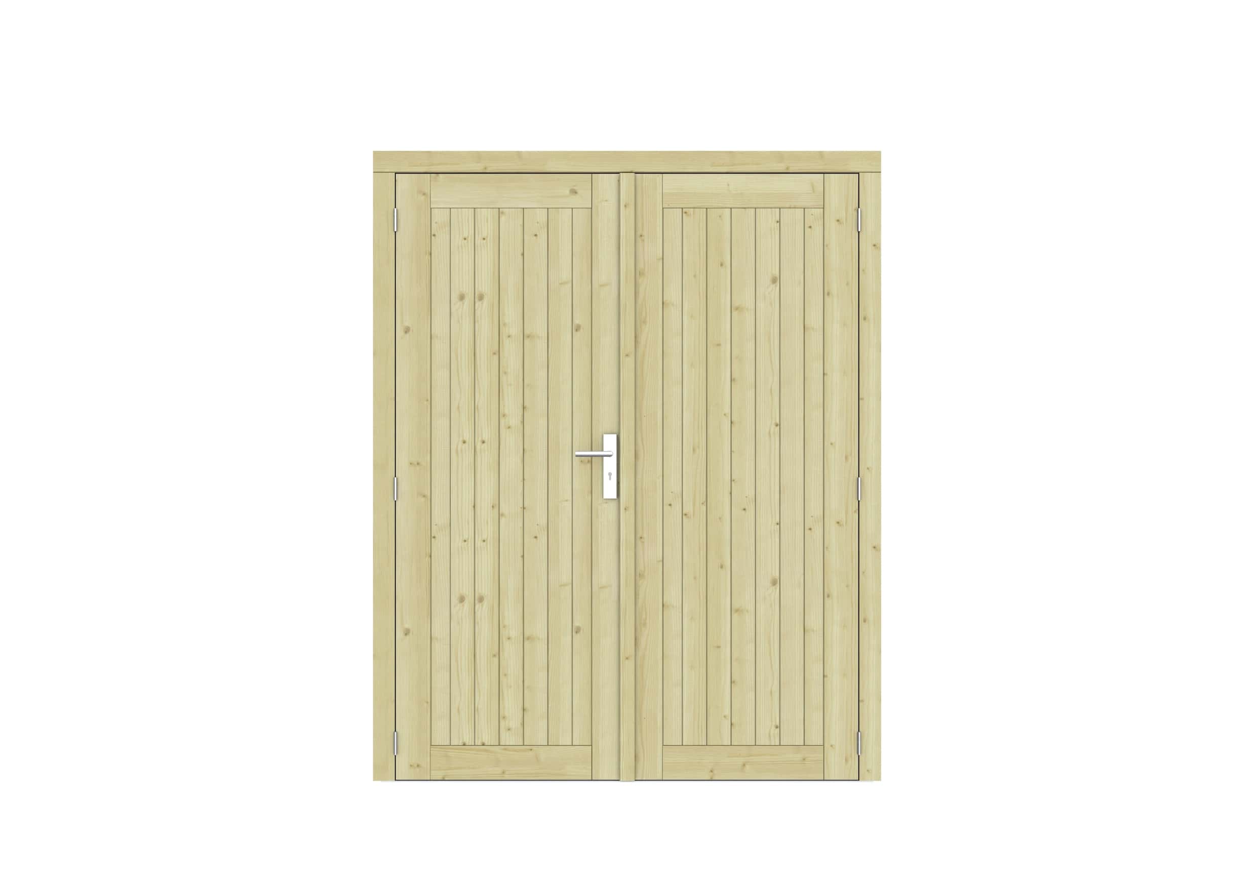 Vuren dichte dubbele deur Prestige | 168x209cm | groen geïmpregneerd