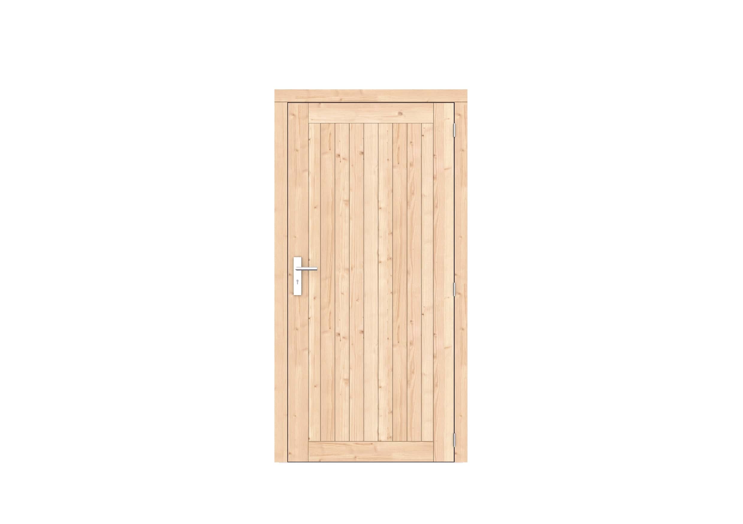 Vuren dichte enkele deur Prestige | 108x209cm | rechtsdraaiend | kleurloos geïmpregneerd