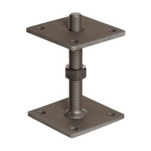 Pitzl paaldrager | M20 | H=150mm | onderplaat 100x100x6mm | bovenplaat 100x100x6mm+losse moer