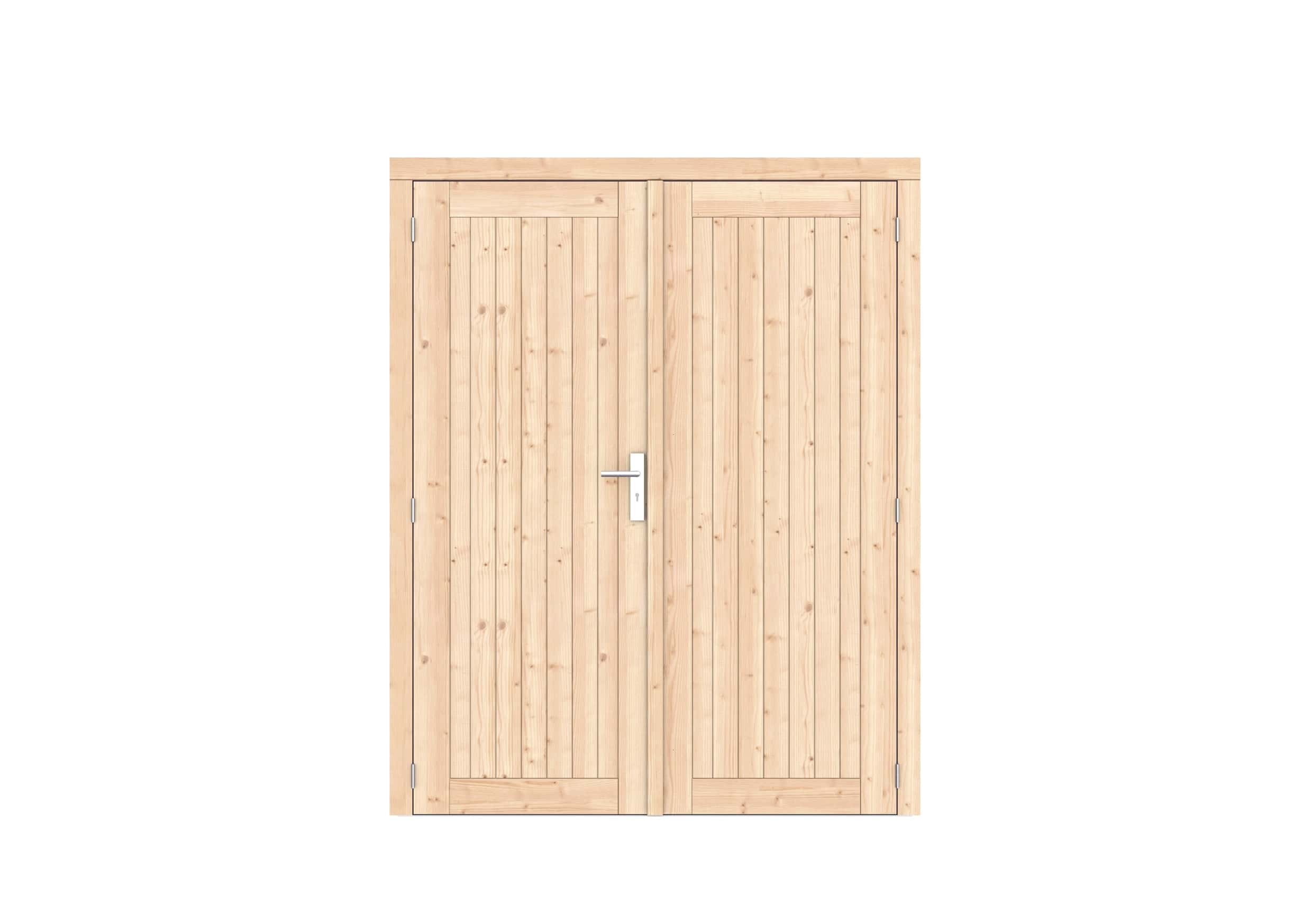 Vuren dichte dubbele deur Prestige | 168x209cm | kleurloos geïmpregneerd