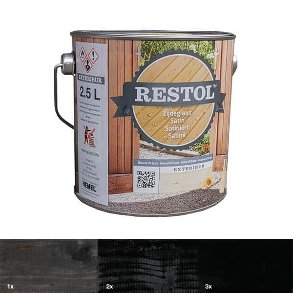 Restol | Houtolie | Ebbenzwart | zijdeglans | 2,5L