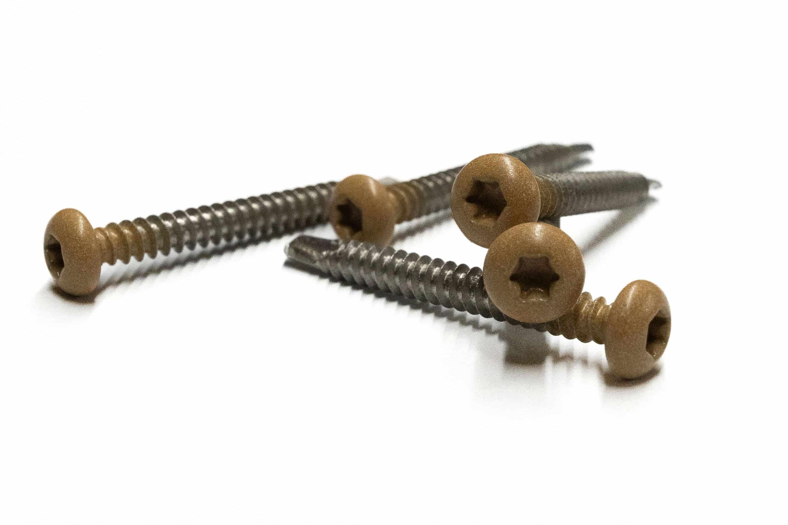 RVS schroef | gekleurde top voor NTW Castellation PRO | set à 50 st. incl. bit | Red Cedar