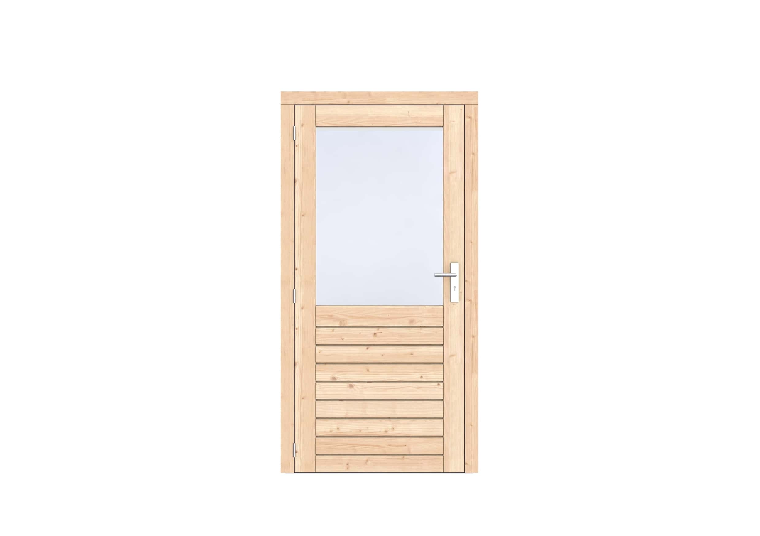 Vuren 1-ruits enkele deur Prestige | 108x209cm | linksdraaiend | onbehandeld