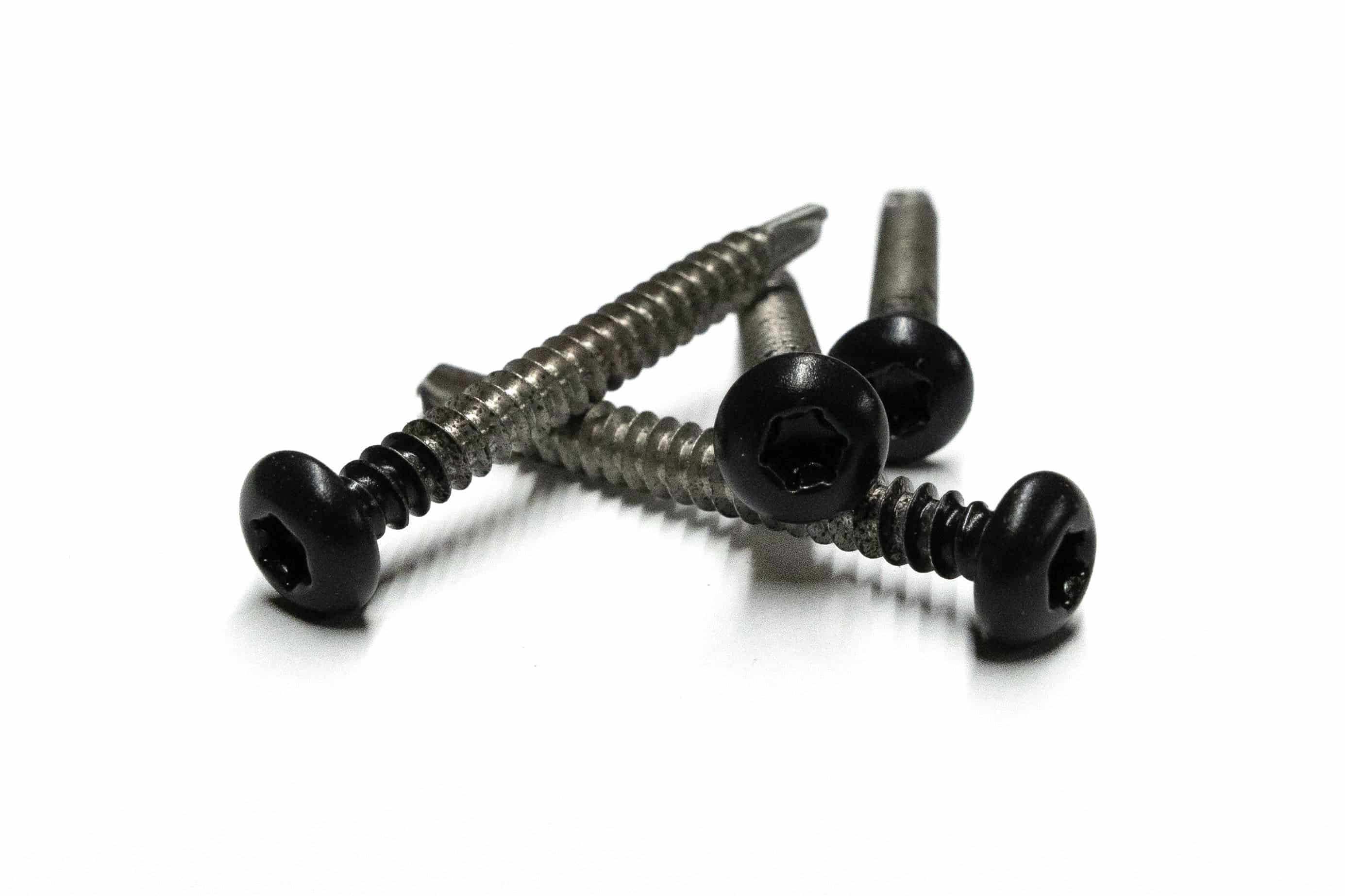 RVS schroef | gekleurde top voor NTW Castellation PRO | set à 50 st. incl. bit | Ebony Zwart
