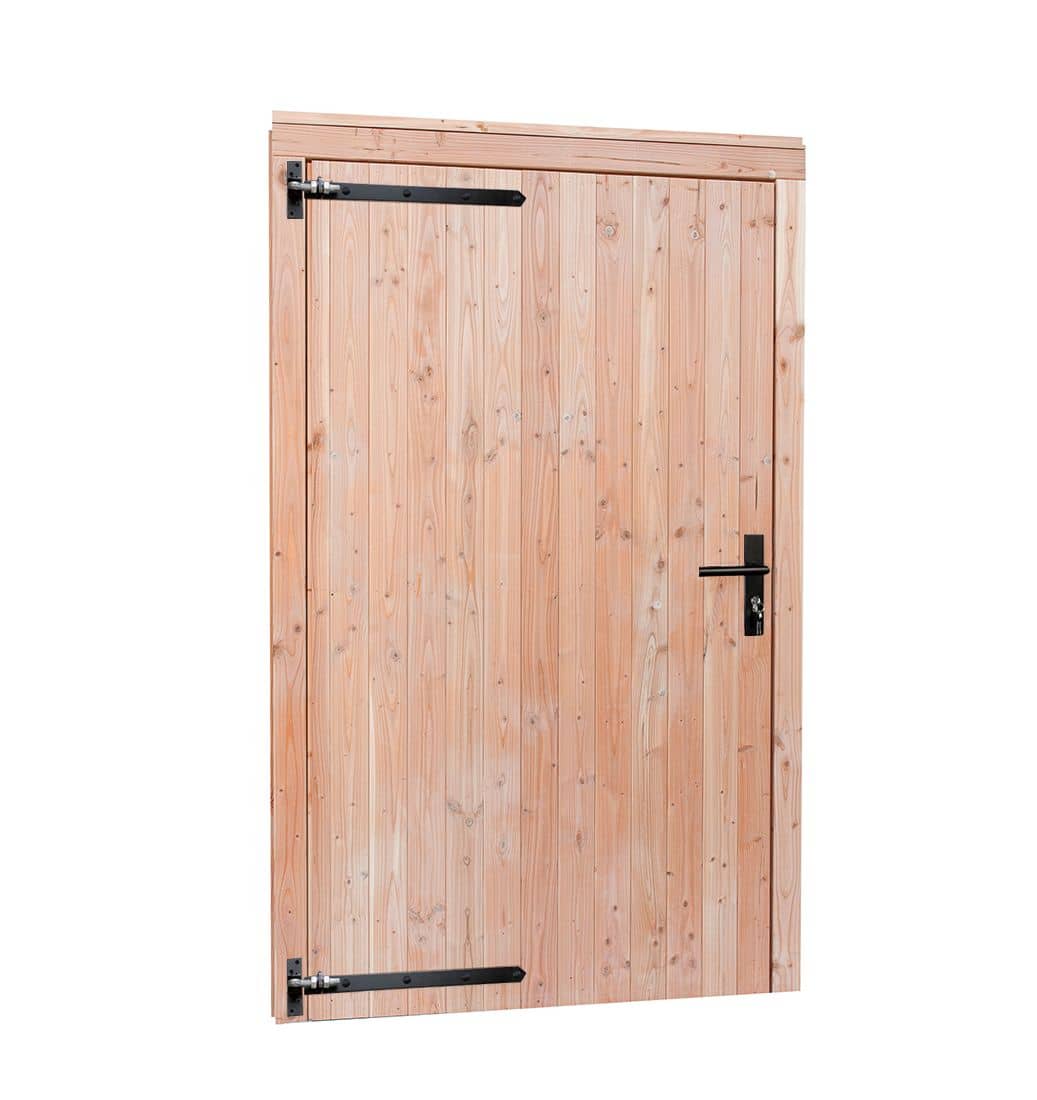 Douglas | deur incl. zwart beslag | 110x214cm | extra hoog/breed | linksdr. | kleurl.geïmpregneerd
