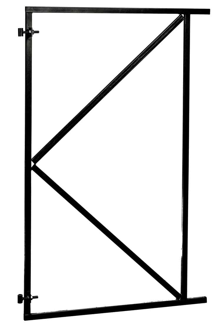 Verstelbaar stalen poortframe 120x155cm | vuurverzinkt | zwart gecoat