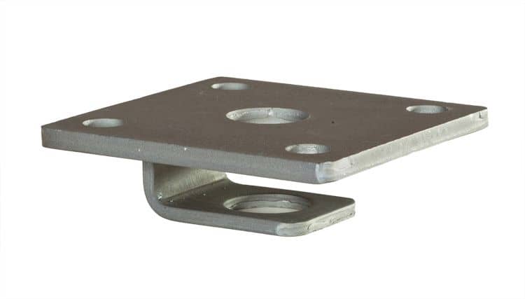 Pitzl bovenplaat+opwaailip | M24 | 80x80x5mm