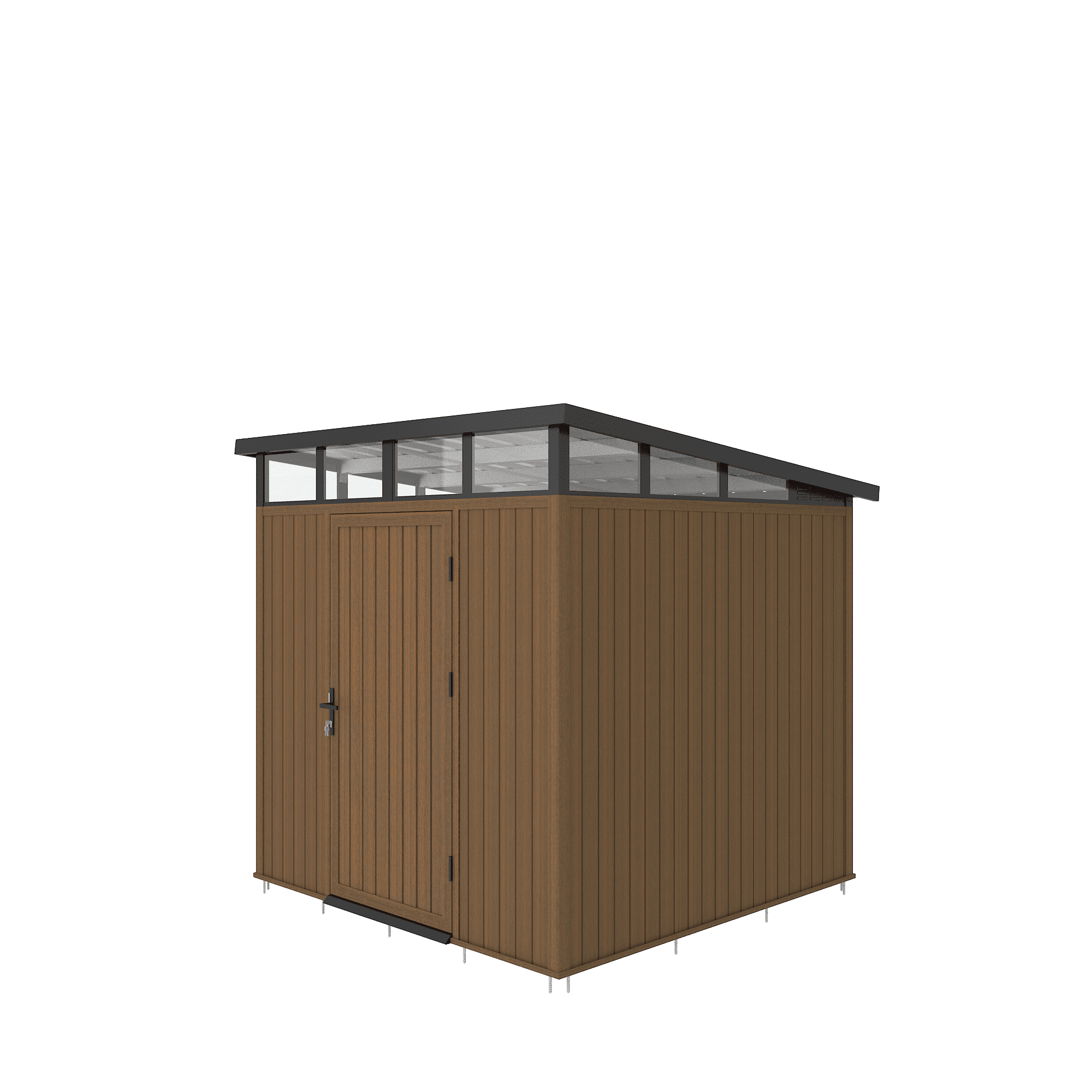 NewTechWood berging met enkele deur | 222x210cm | Teak