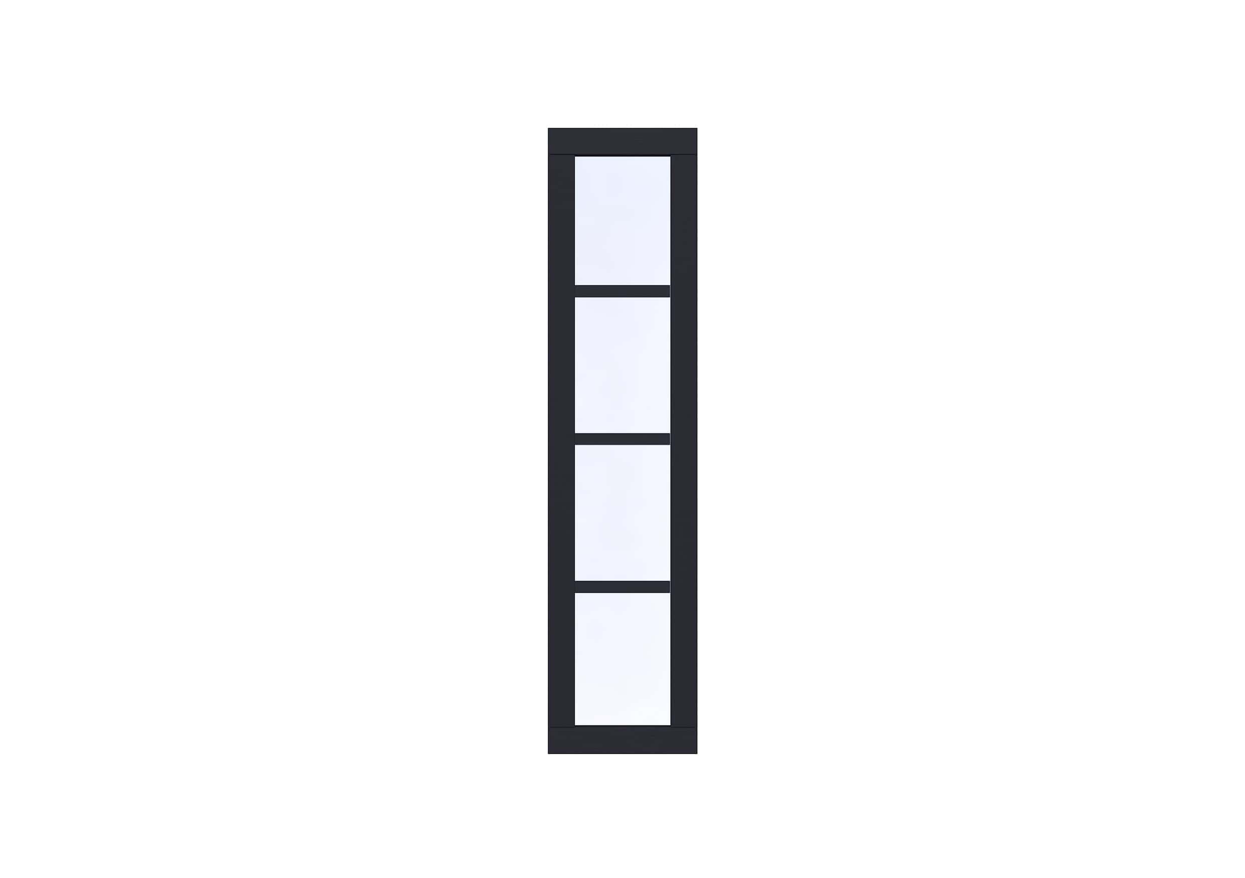 Vuren Vast raam Prestige | 50x209cm | zwart gecoat