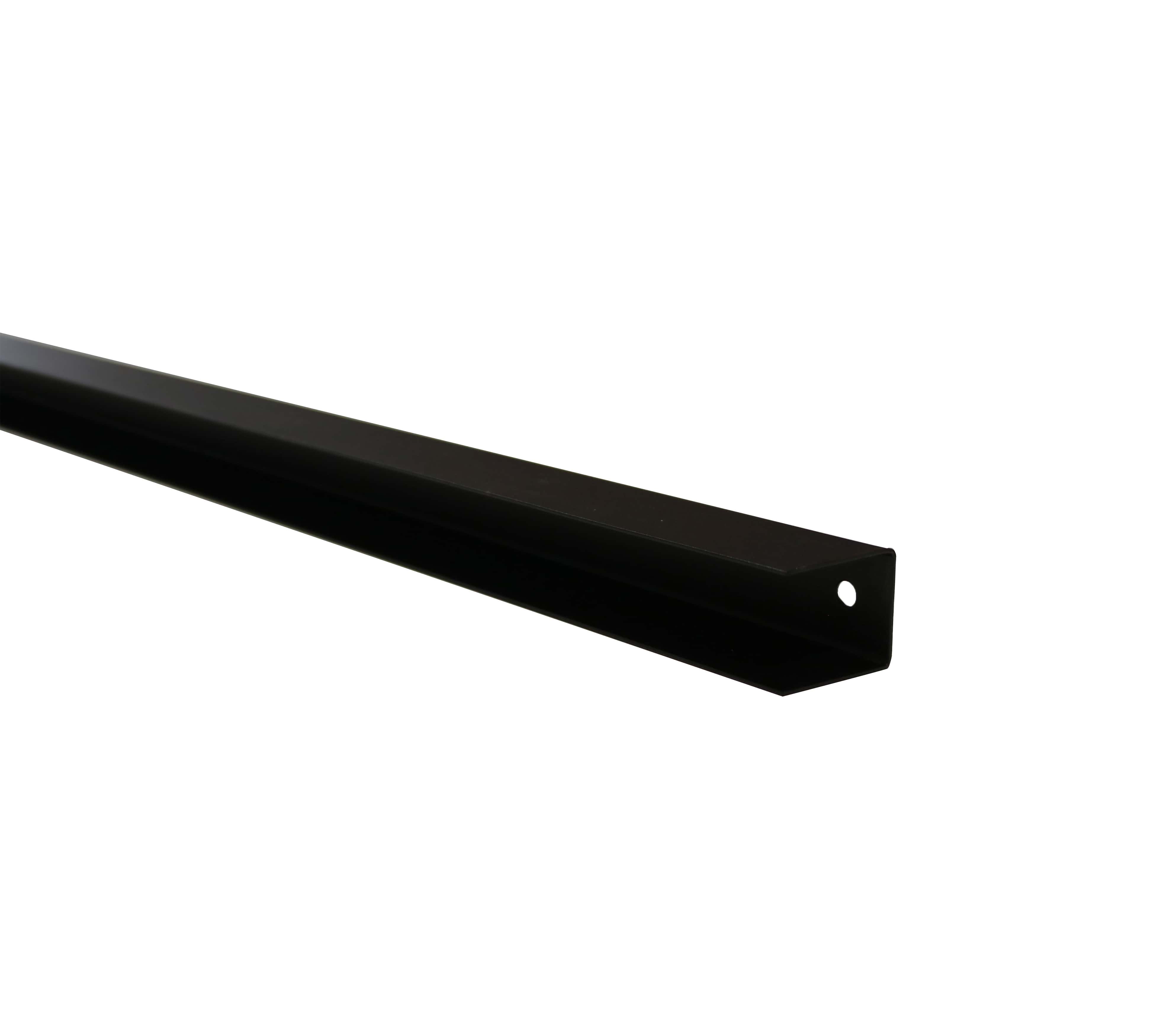 Stalen afdekkap met structuur-poedercoating t.b.v. gleufpaal | 4,5x3,7x200cm | zwart RAL9005
