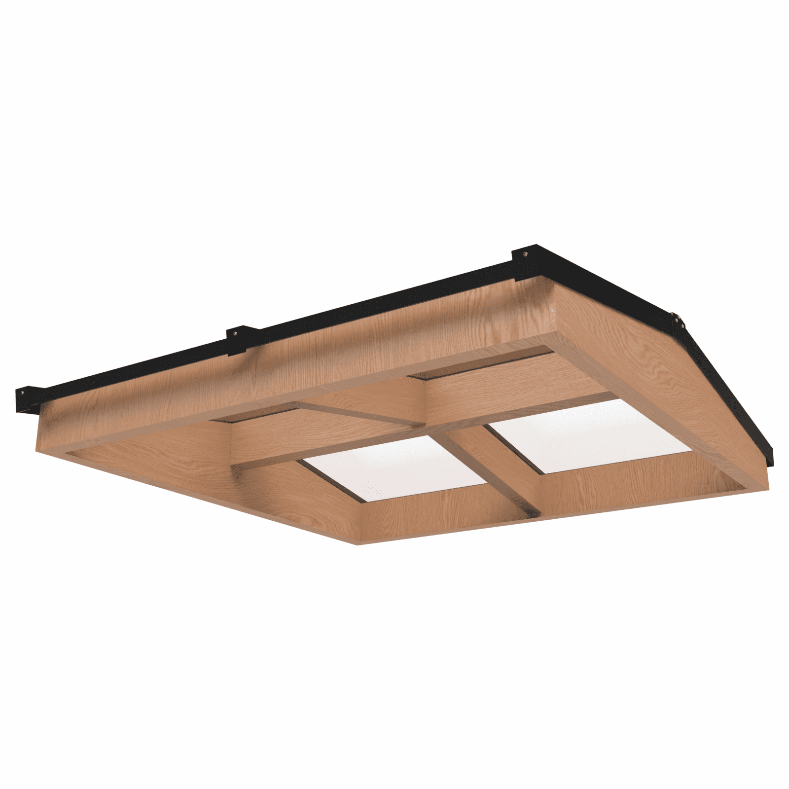 Lichtstraat met zadeldak | onderbouw van onbehandeld douglas | 158,2x155cm | zwart