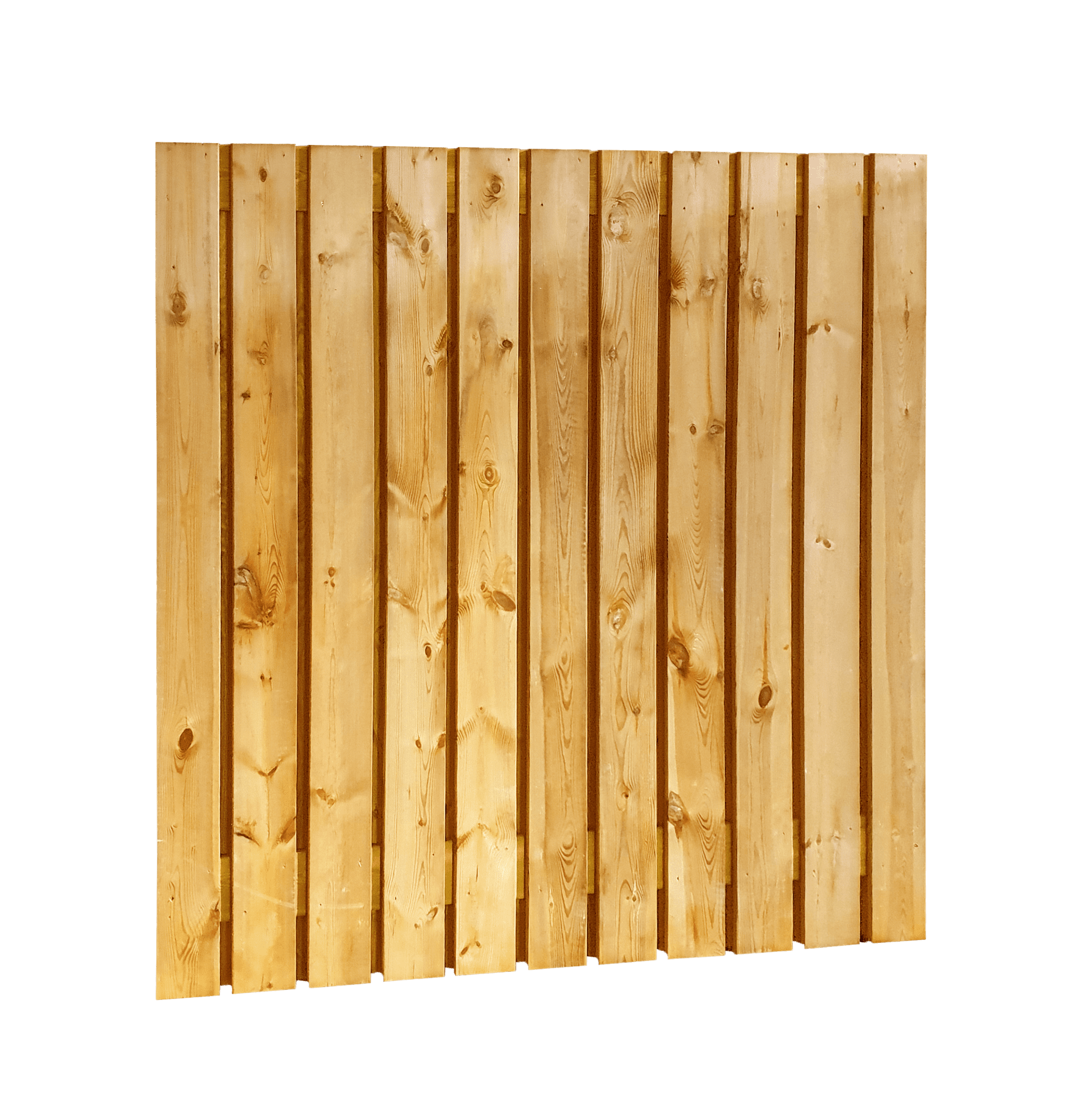 Grenen | plankenscherm 23-planks 15 mm | 180 x 180cm | verticaal recht | groen