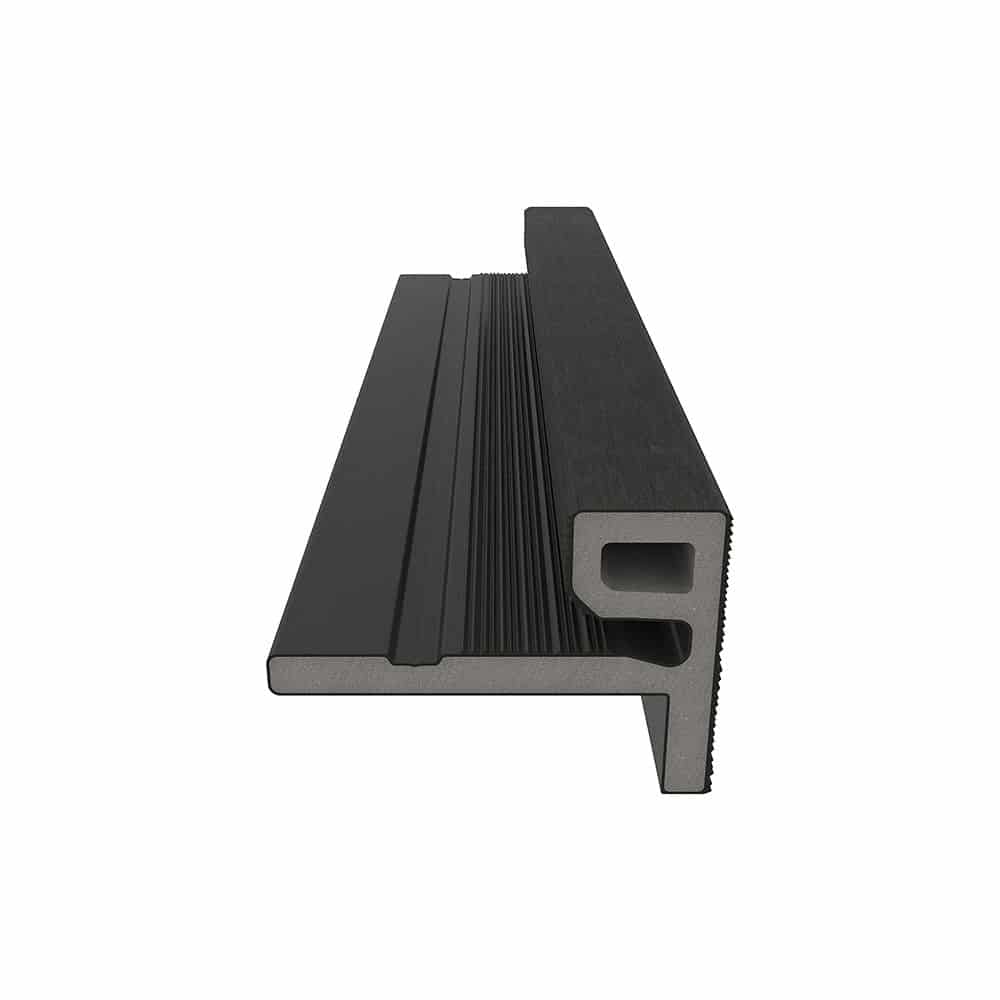 NewTechWood | eindprofiel castellation t.b.v. wand bekleding | 7x5x300cm | Ebony zwart