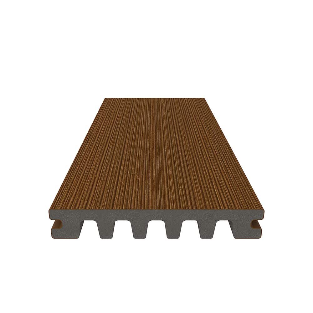 NewTechWood | enkelzijdig dekdeel | houtstructuur | 2,3x13,8x300cm | composiet | Teak