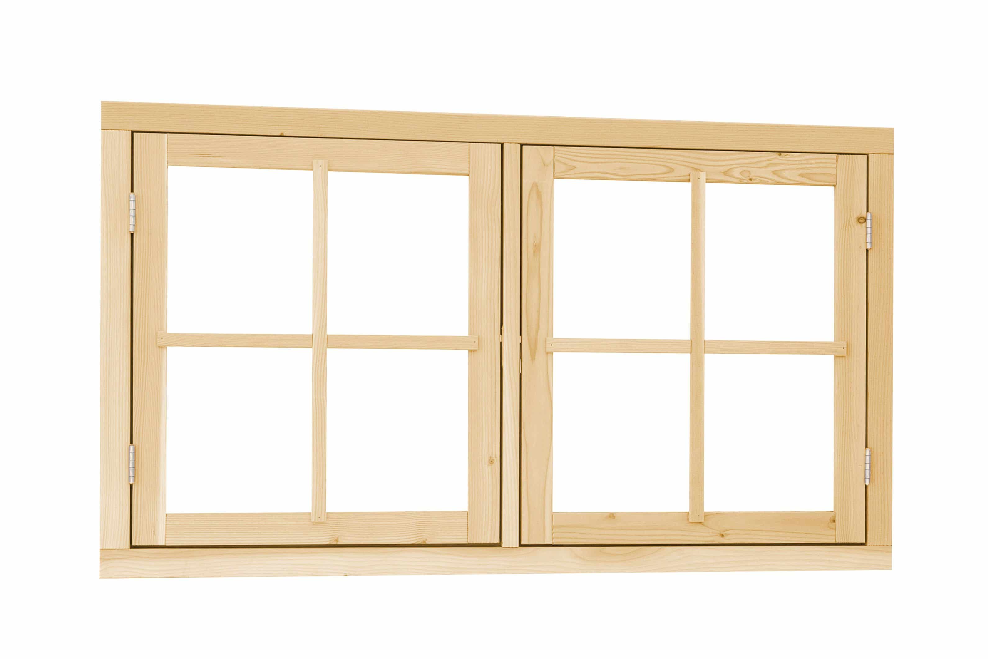 Vuren | dubbel uitzetraam | 141,2x83,7cm | onbehandeld