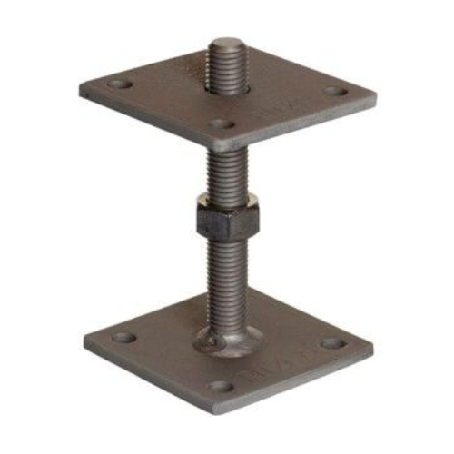 Pitzl paaldrager | M20 | H=150mm | onderplaat 100x100x6mm | bovenplaat 100x100x6mm+losse moer