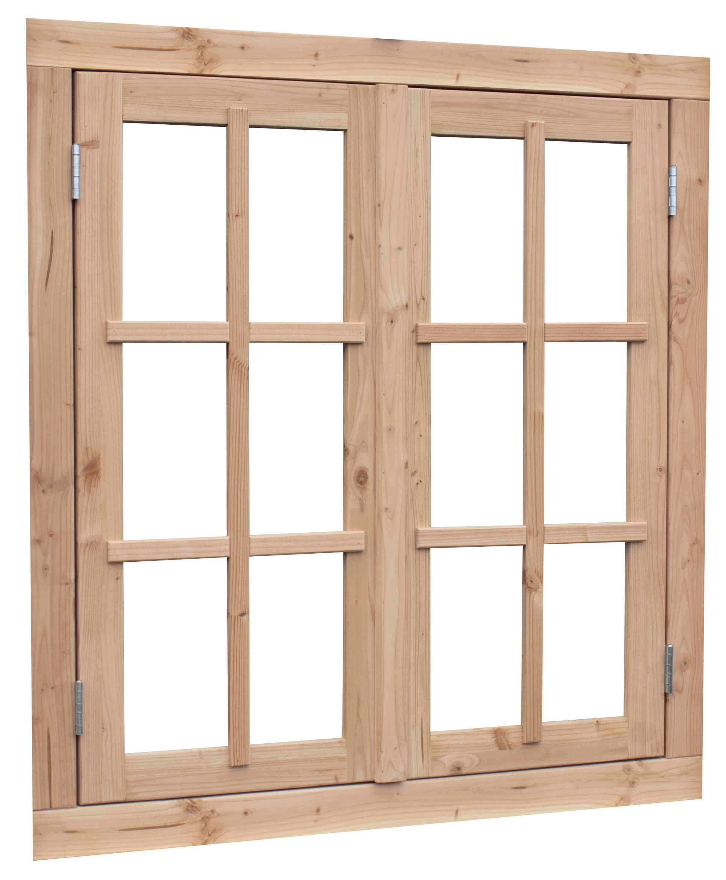 Douglas | dubbel uitzetraam Prestige met dubbelglas| 112x120,5cm| onbehandeld